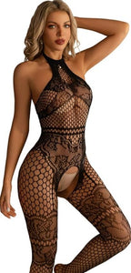 Sexy Fishnet Bodysuit for Women  Hot Transparent Lingerie Nightwear  Stretchable Body Stocking