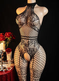 Sexy Fishnet Bodysuit for Women  Hot Transparent Lingerie Nightwear  Stretchable Body Stocking