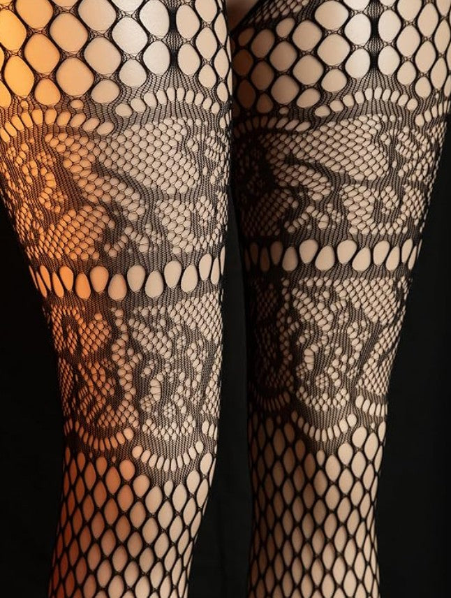 Sexy Fishnet Bodysuit for Women  Hot Transparent Lingerie Nightwear  Stretchable Body Stocking